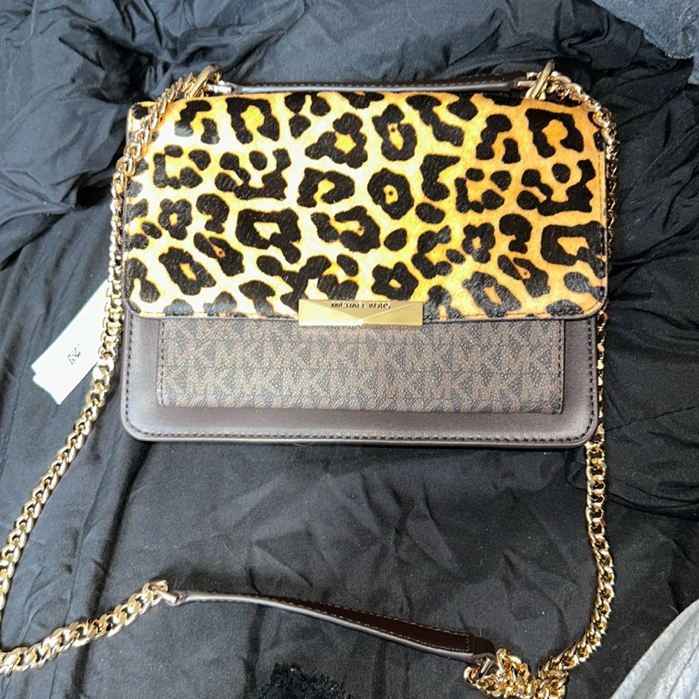 Michael Kors cheetah and brown purse
